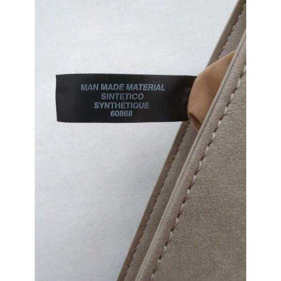 MultiSac Tan Gray Vegan Leather Shoulder Bag Adjustable Strap 10 x 8 x 2 - Picture 8 of 9